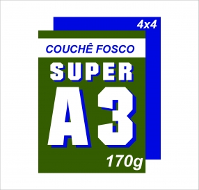 Impressão Digital SUPER A3 Couche Fosco 170g