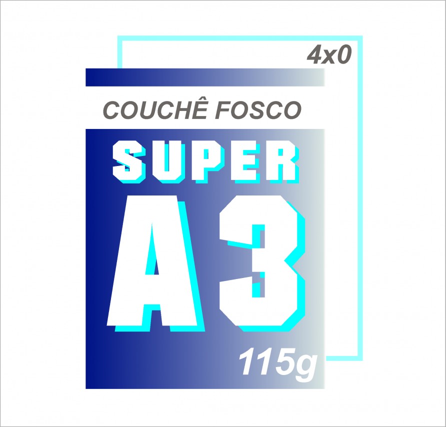 Impressão Digital Super A3 Couche Fosco 115g 3476